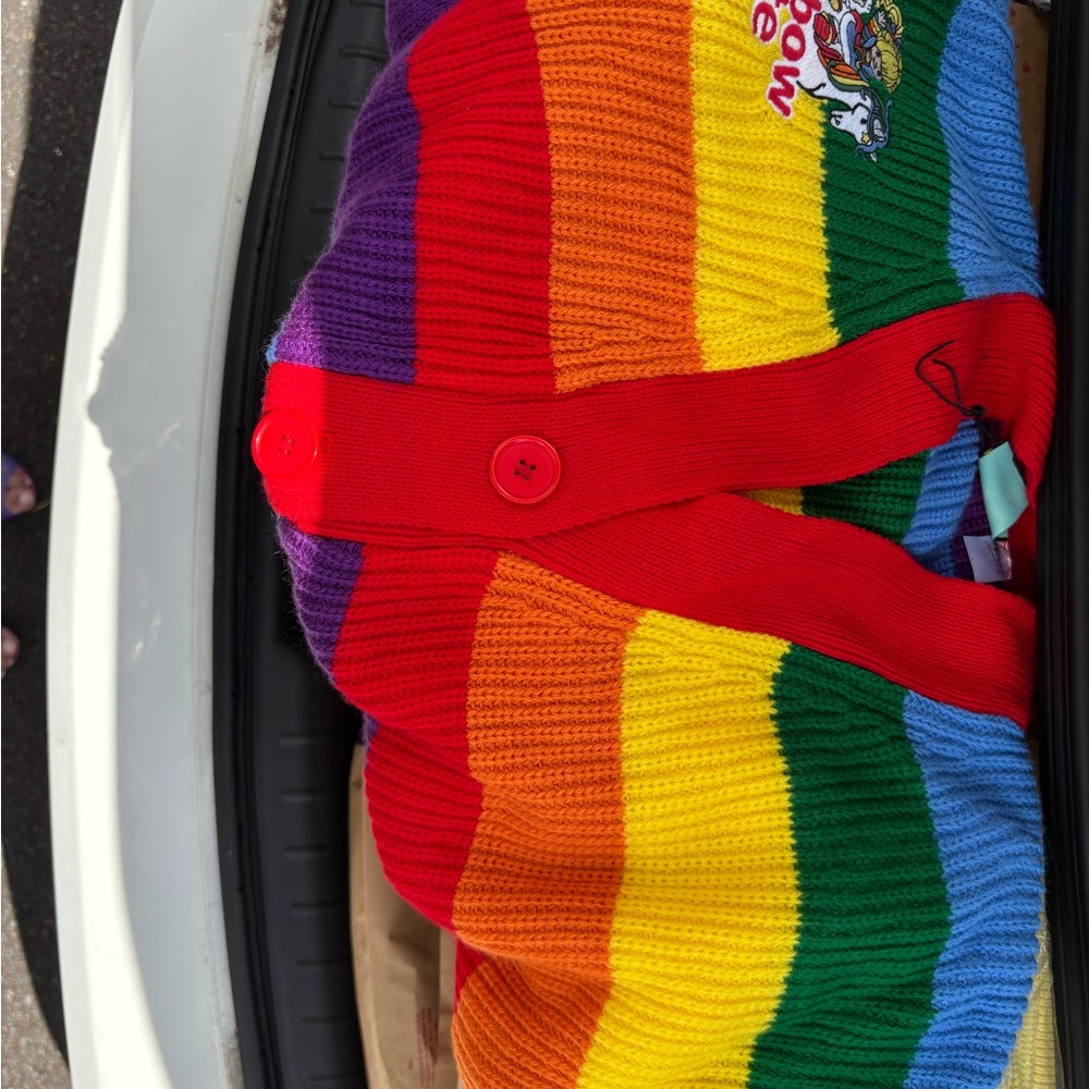 Rainbow Brite Rainbow Striped Cardigan